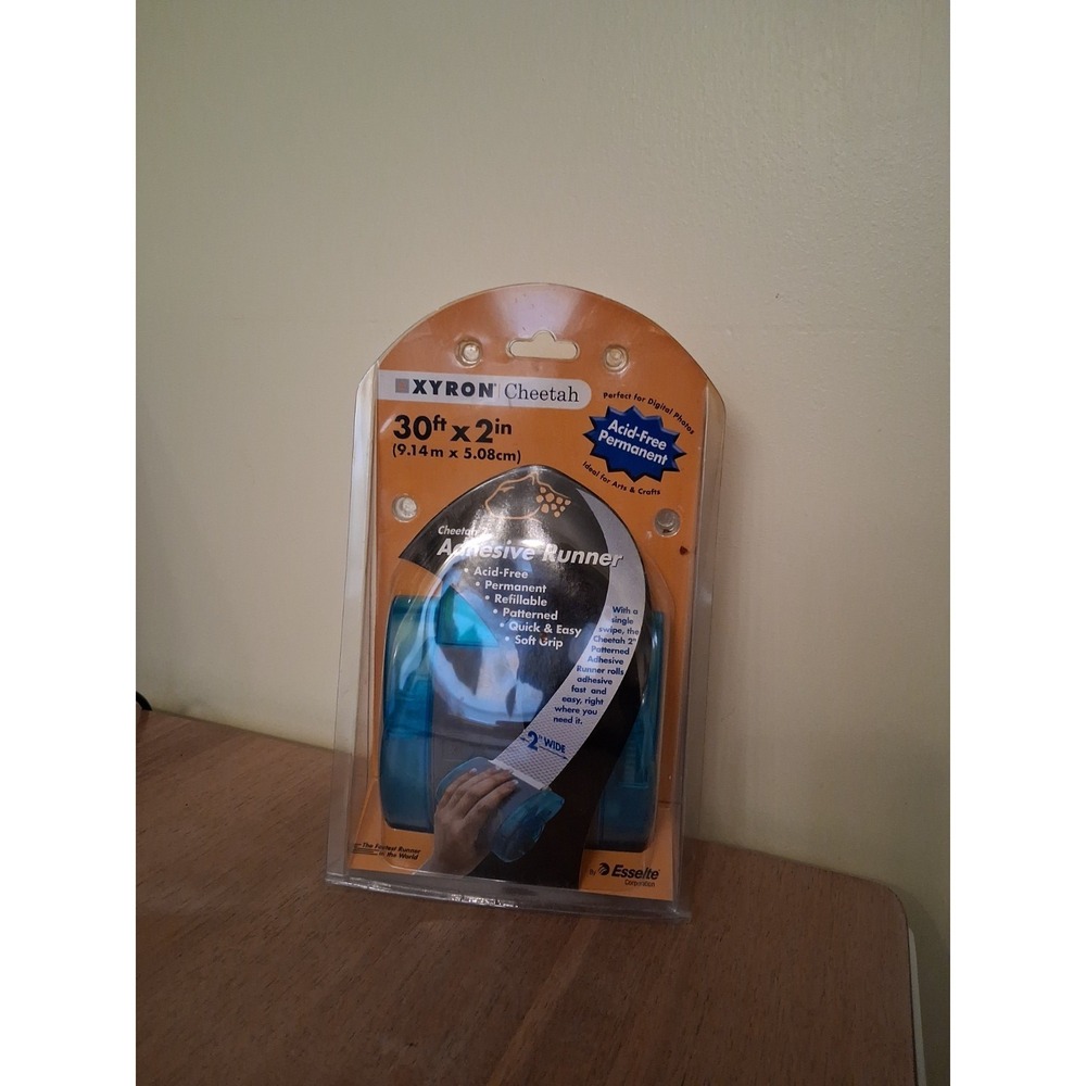 XYRON CHEETAH 2 Adhesive Runner Tool 2" Photos Scrapbook Refillable NEW SEALED